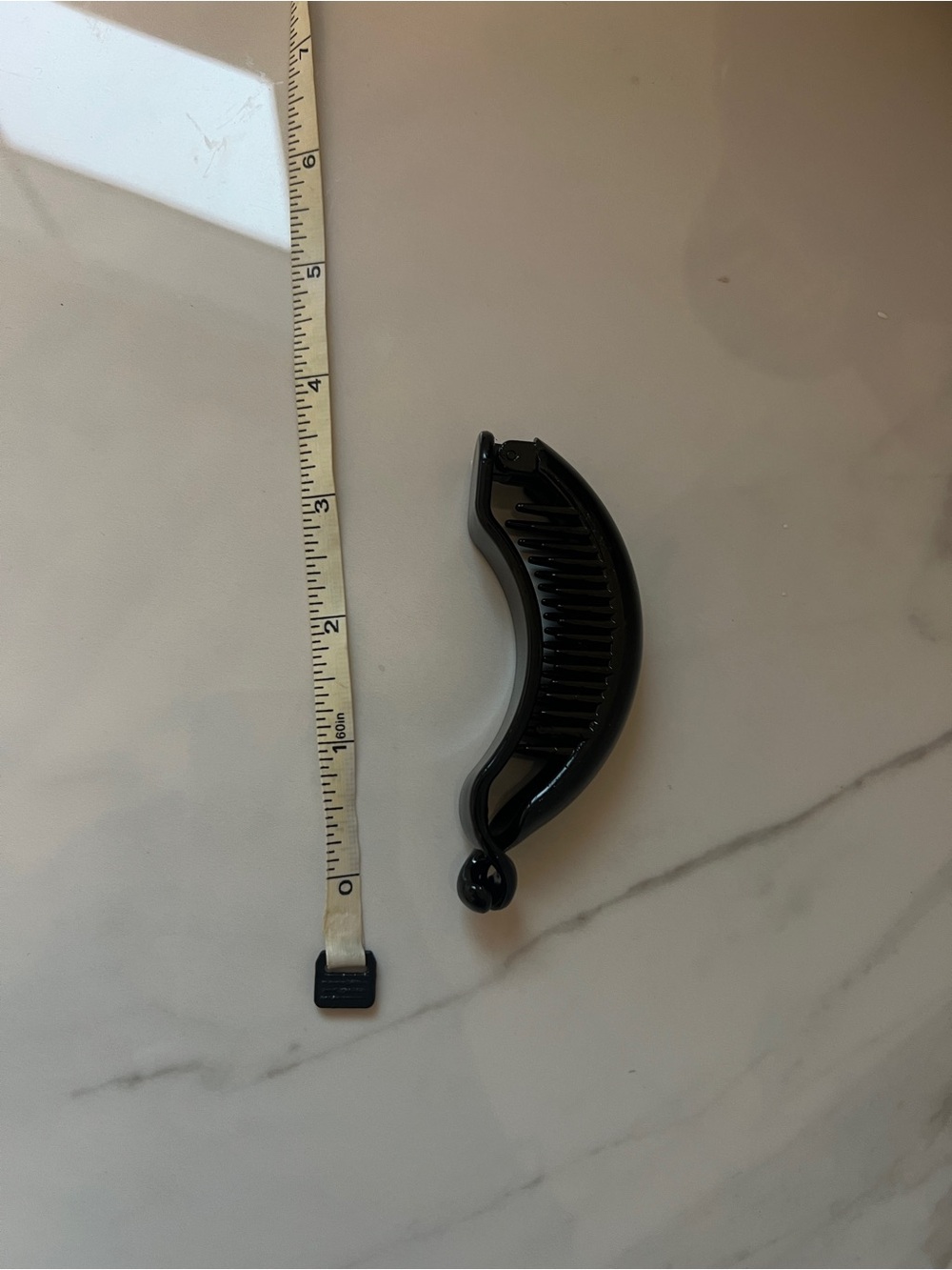 Black Banana Hair Clip - Curved Comb Style